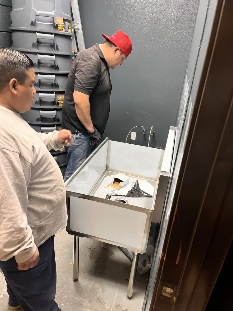 Commercial plumbing and sink installation in Chino Canyon